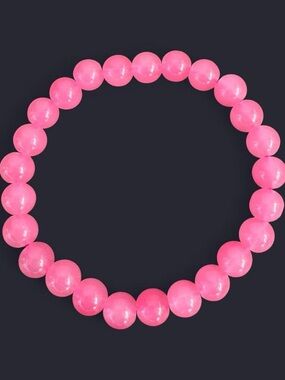 Strawberry Glass Bead Bracelet